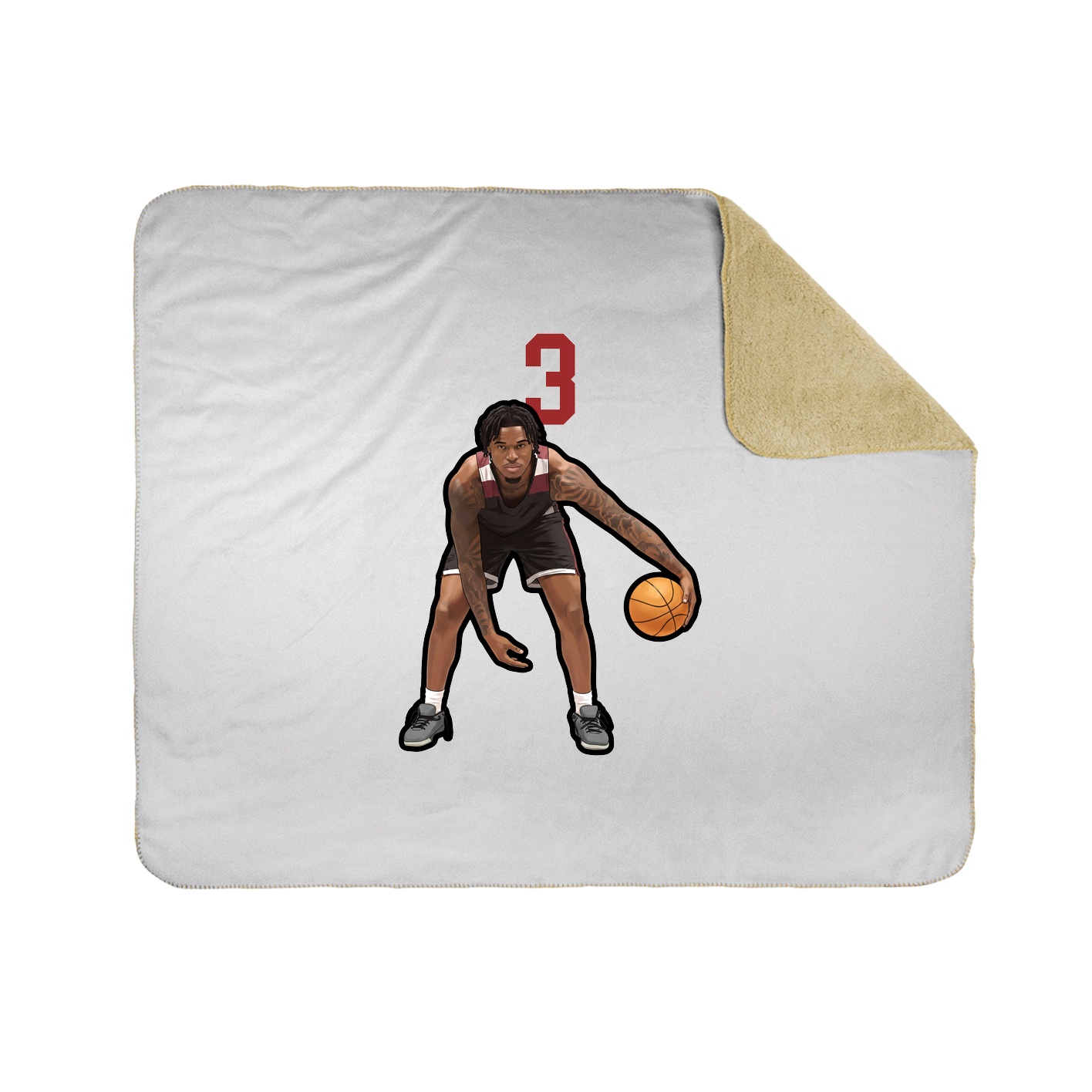 Throw Blanket — Number Top in White