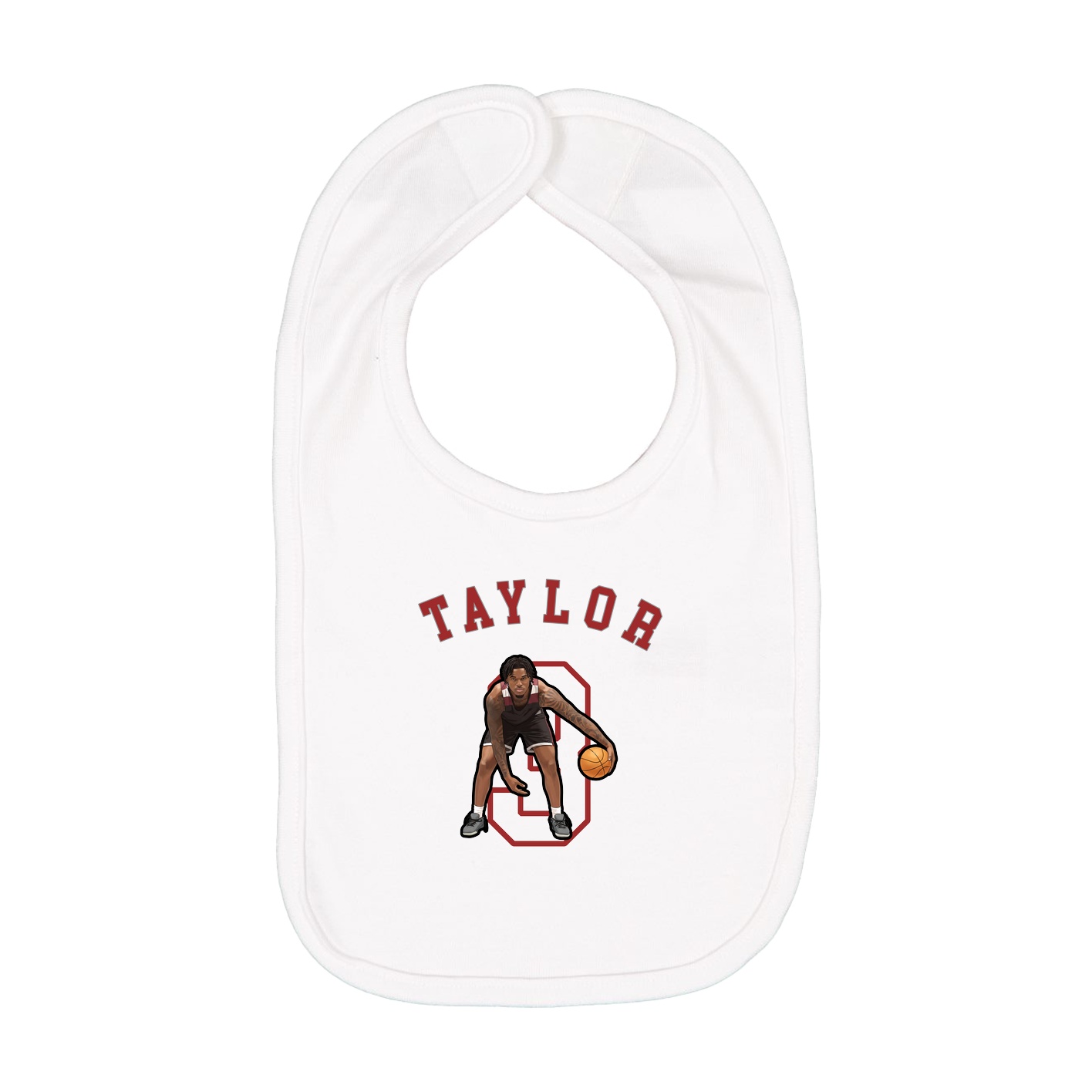 Infant Bib — Shirsey Arch in White