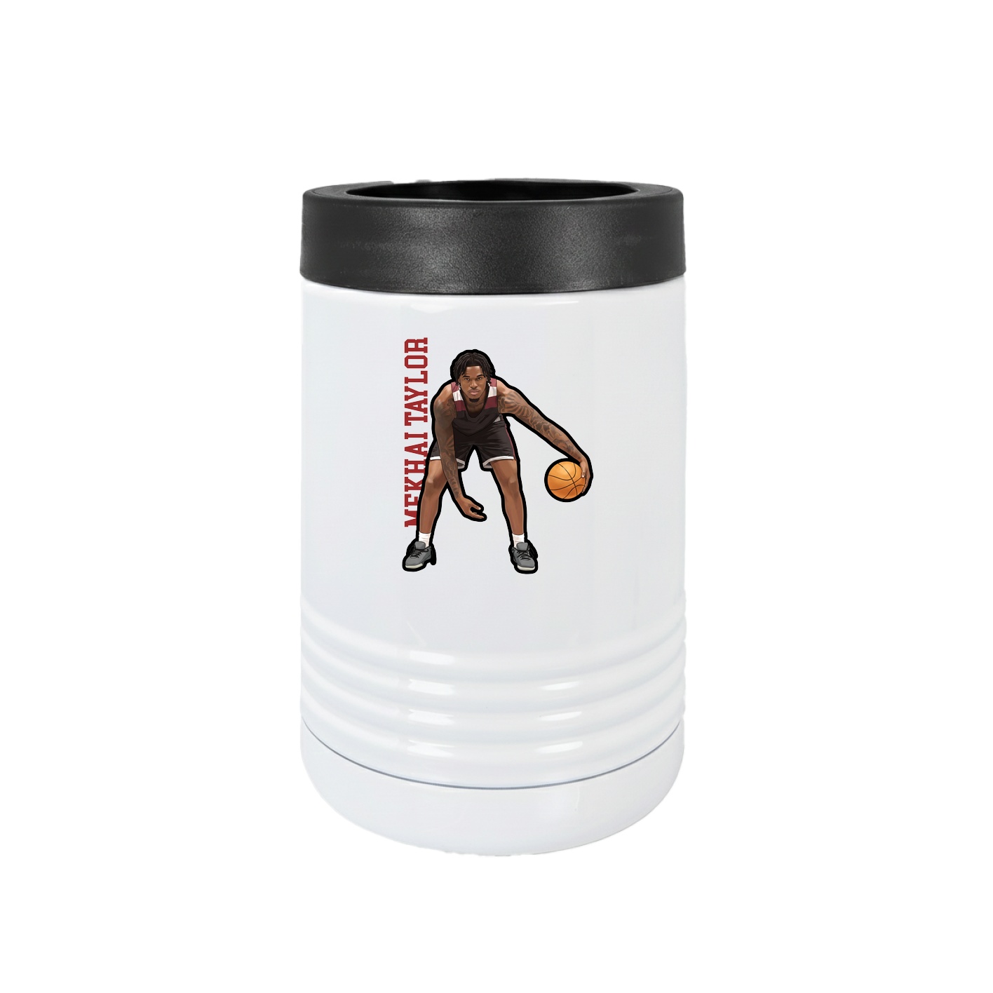 Beverage Holder — Name Vertical in White