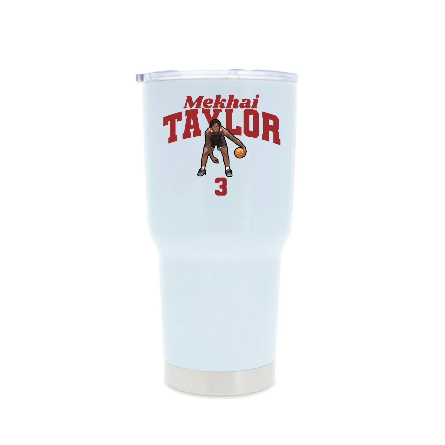 30oz Stainless Steel Tumbler — Signature Arch in White