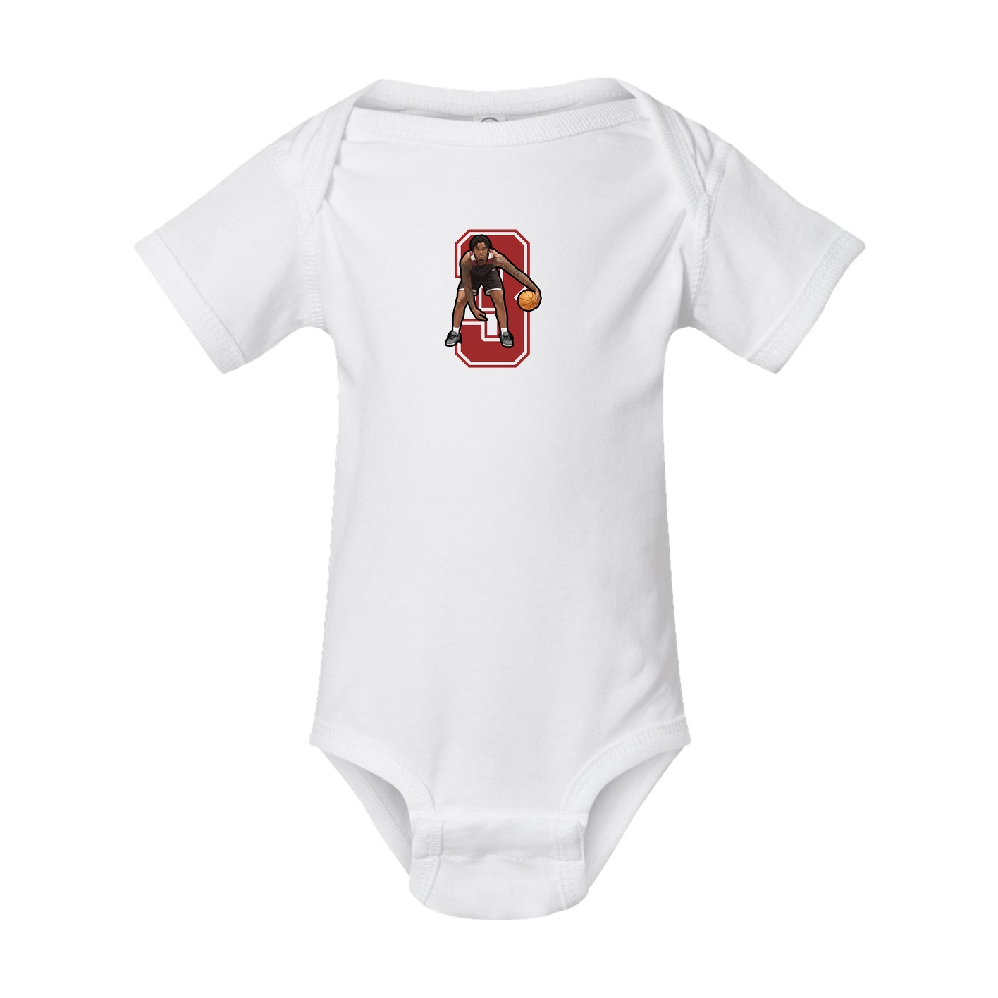 Baby Onesie — Number in White