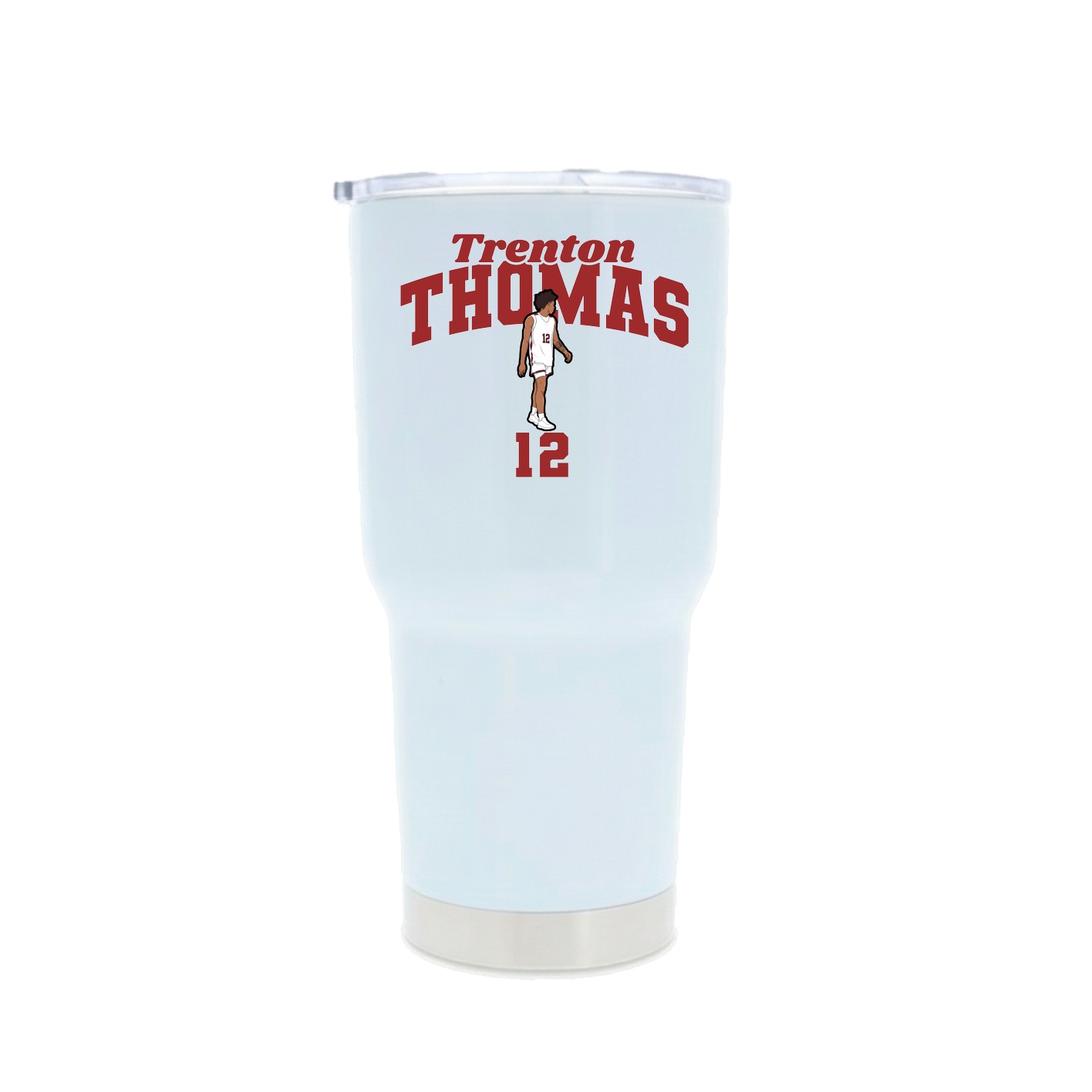30oz Stainless Steel Tumbler — Signature Arch in White