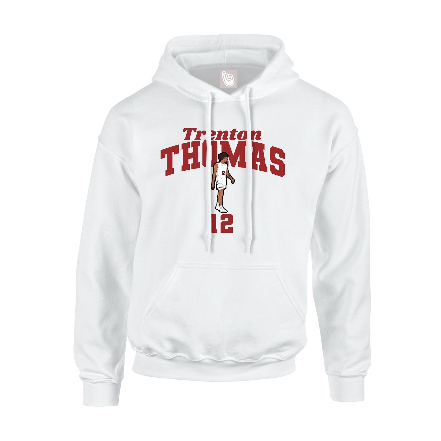Youth Hoodie — Signature Arch in White