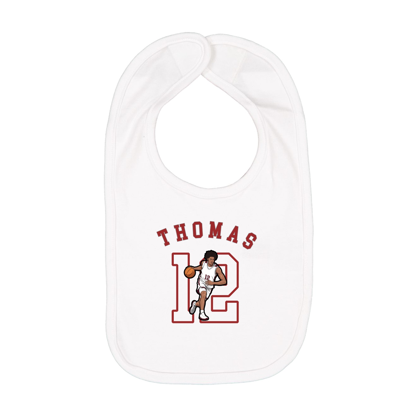 Infant Bib — Shirsey Arch in White