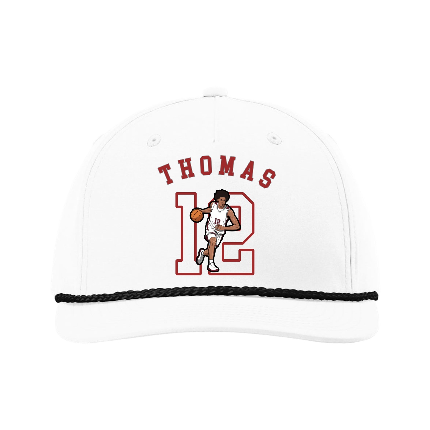 Five-Panel Classic Rope Cap — Shirsey Arch in White
