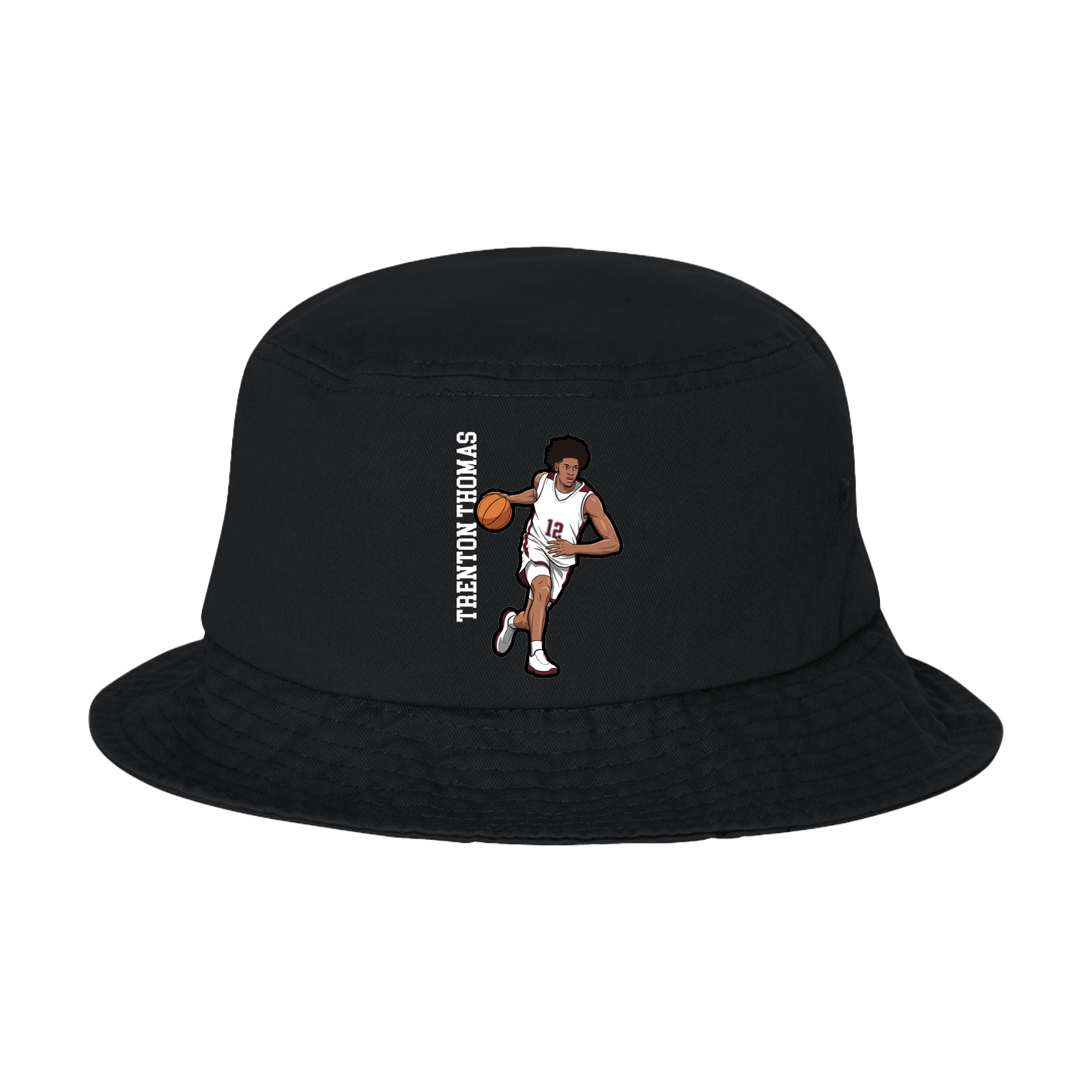 Bucket Cap — Name Vertical in Black