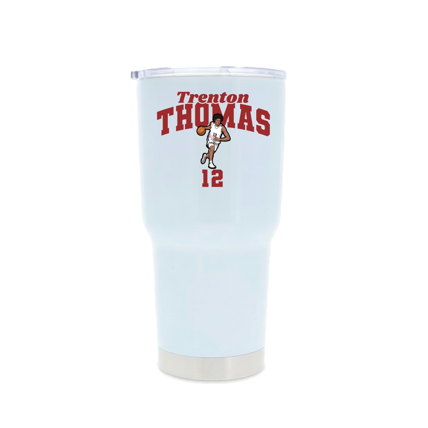 30oz Stainless Steel Tumbler — Signature Arch in White