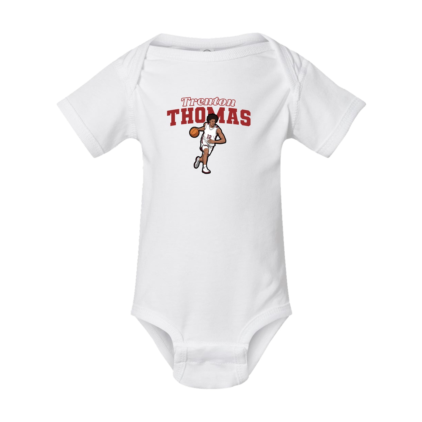 Baby Onesie — Name Arch in White