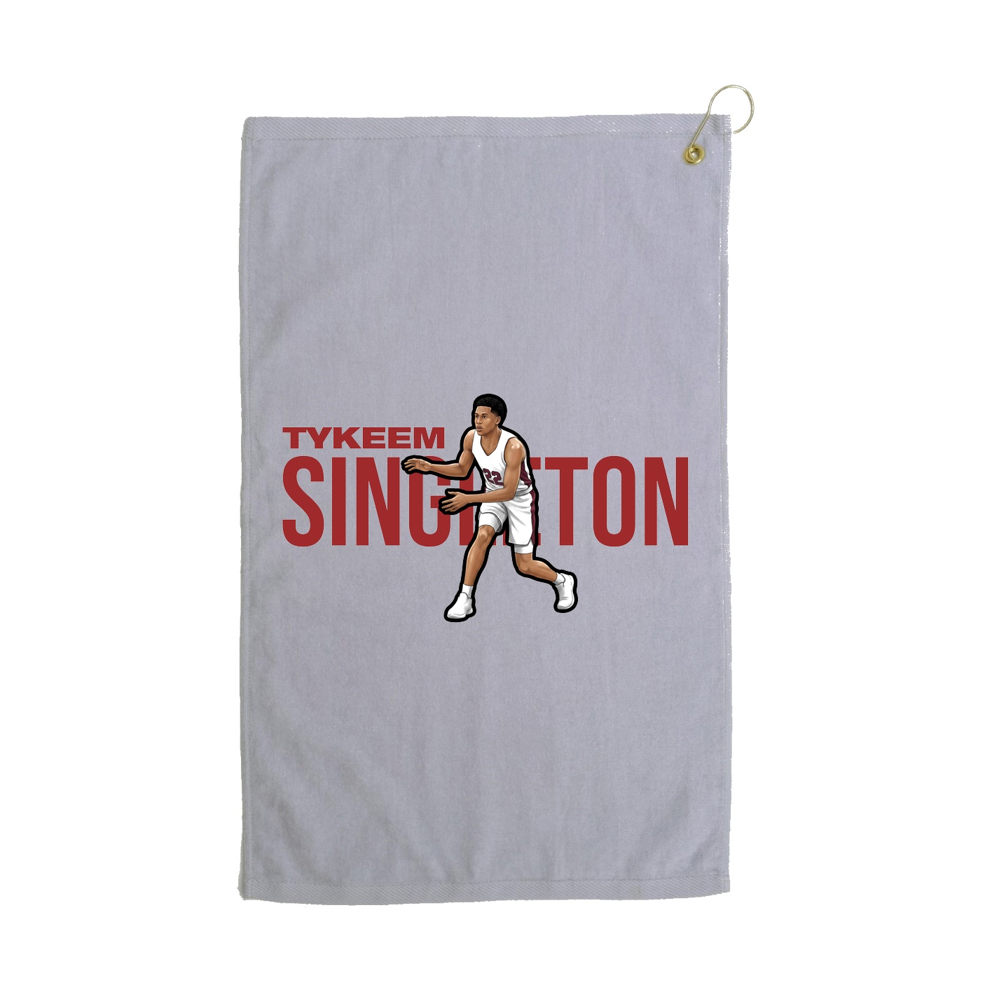 Golf Towel — Player Name in Grey