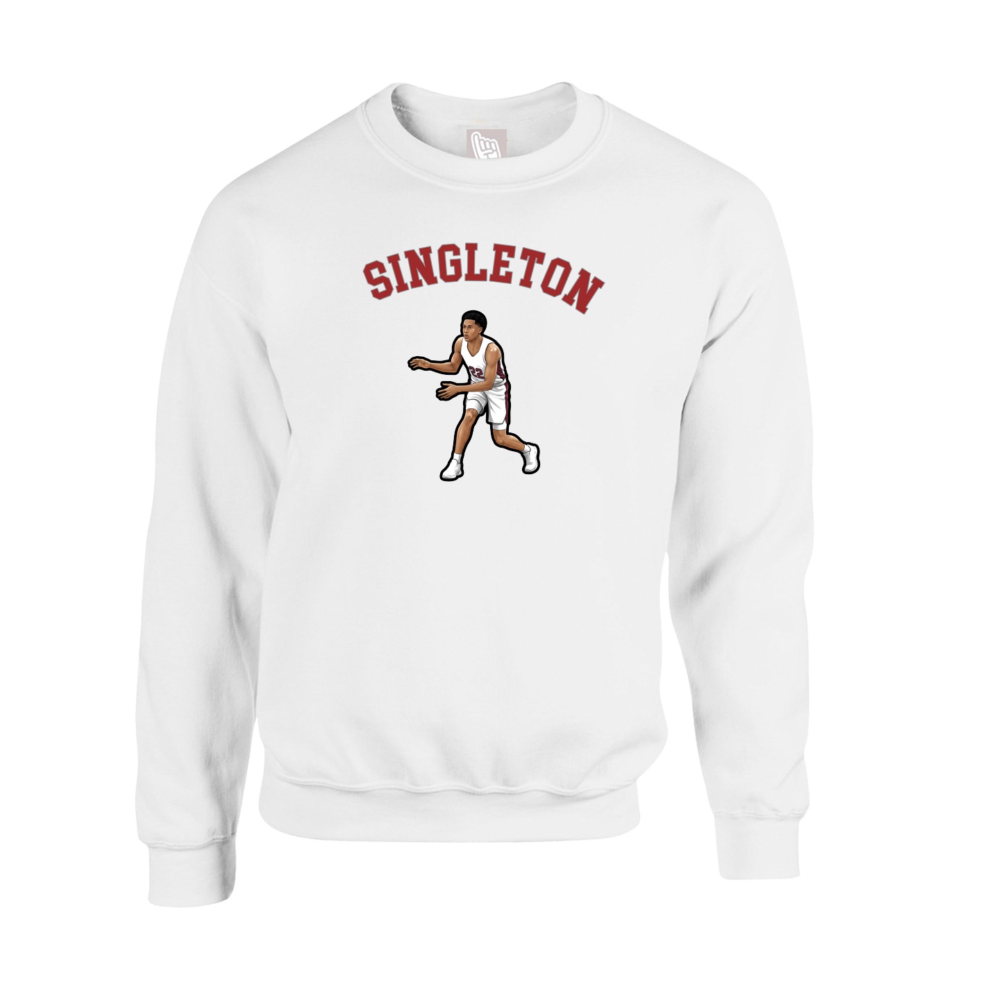 Fleece Crew — Shirsey Arch in White
