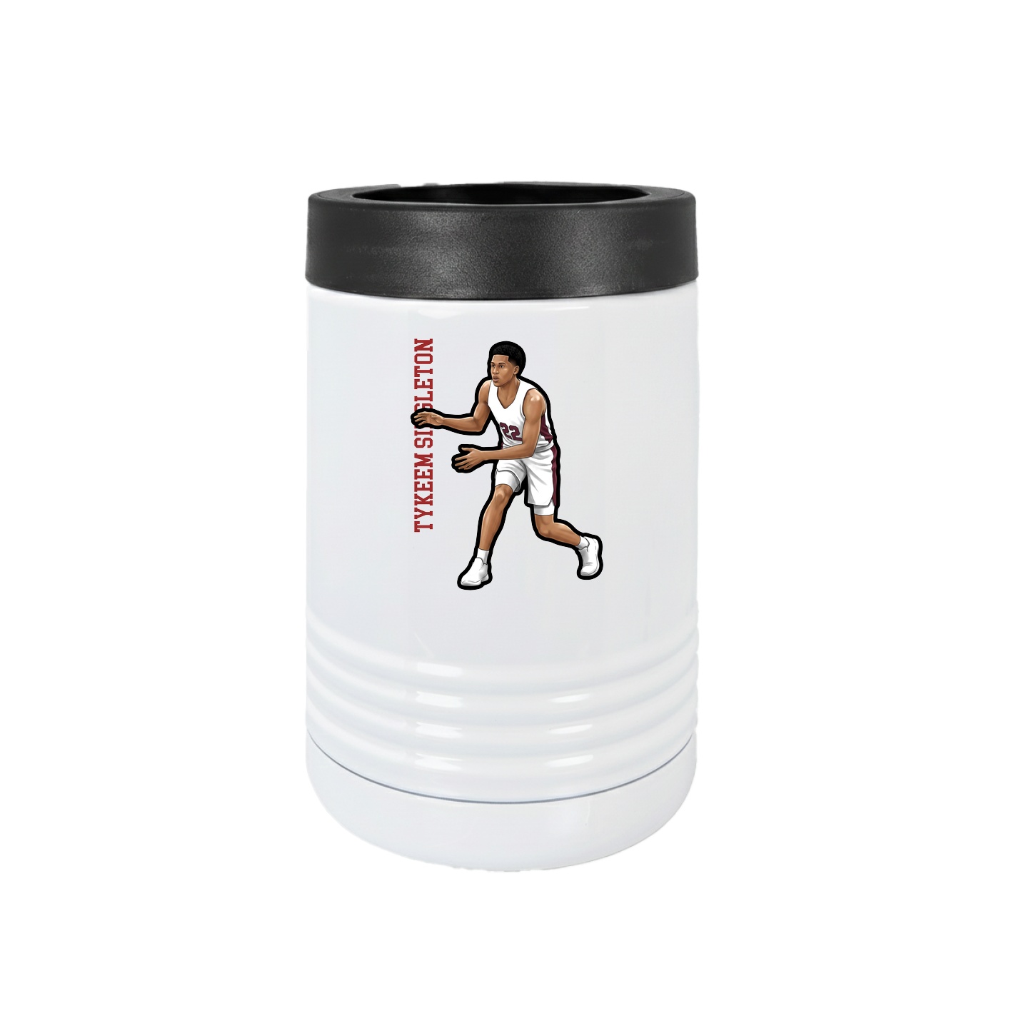 Beverage Holder — Name Vertical in White