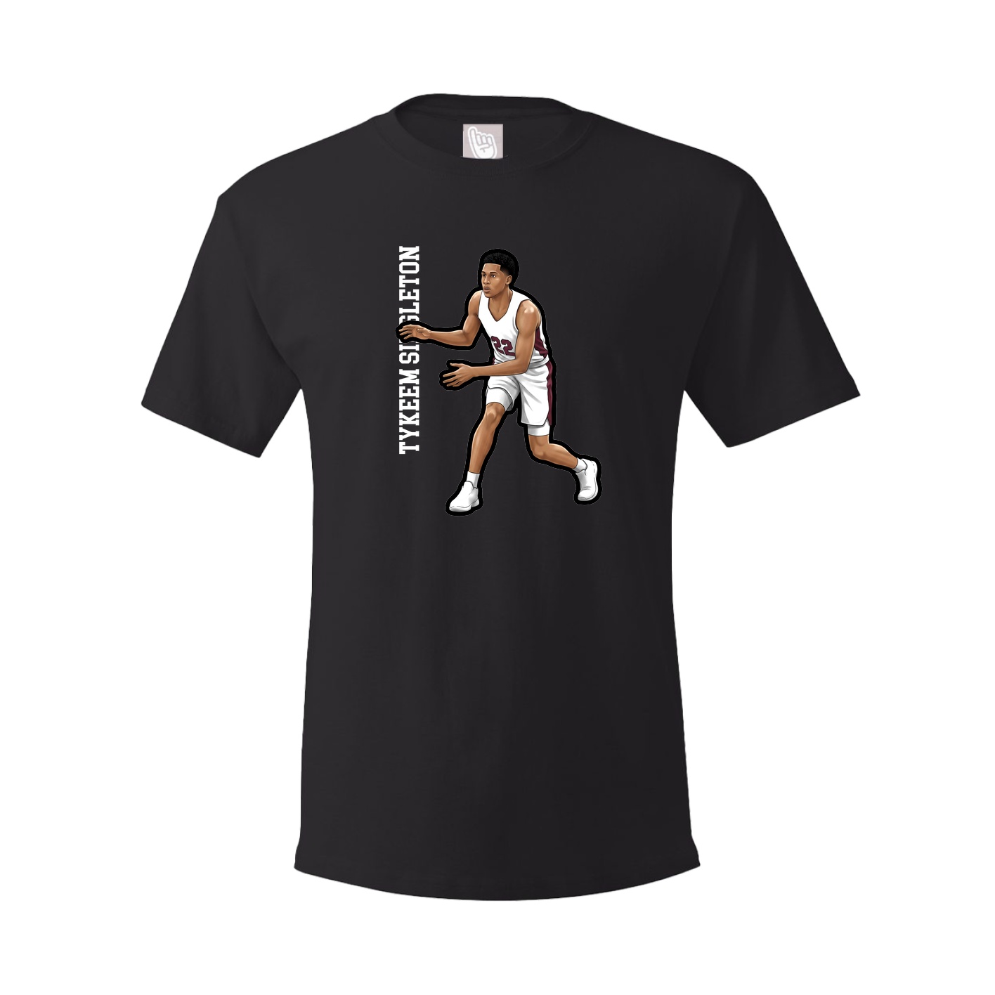 Youth Tee — Name Vertical in Black