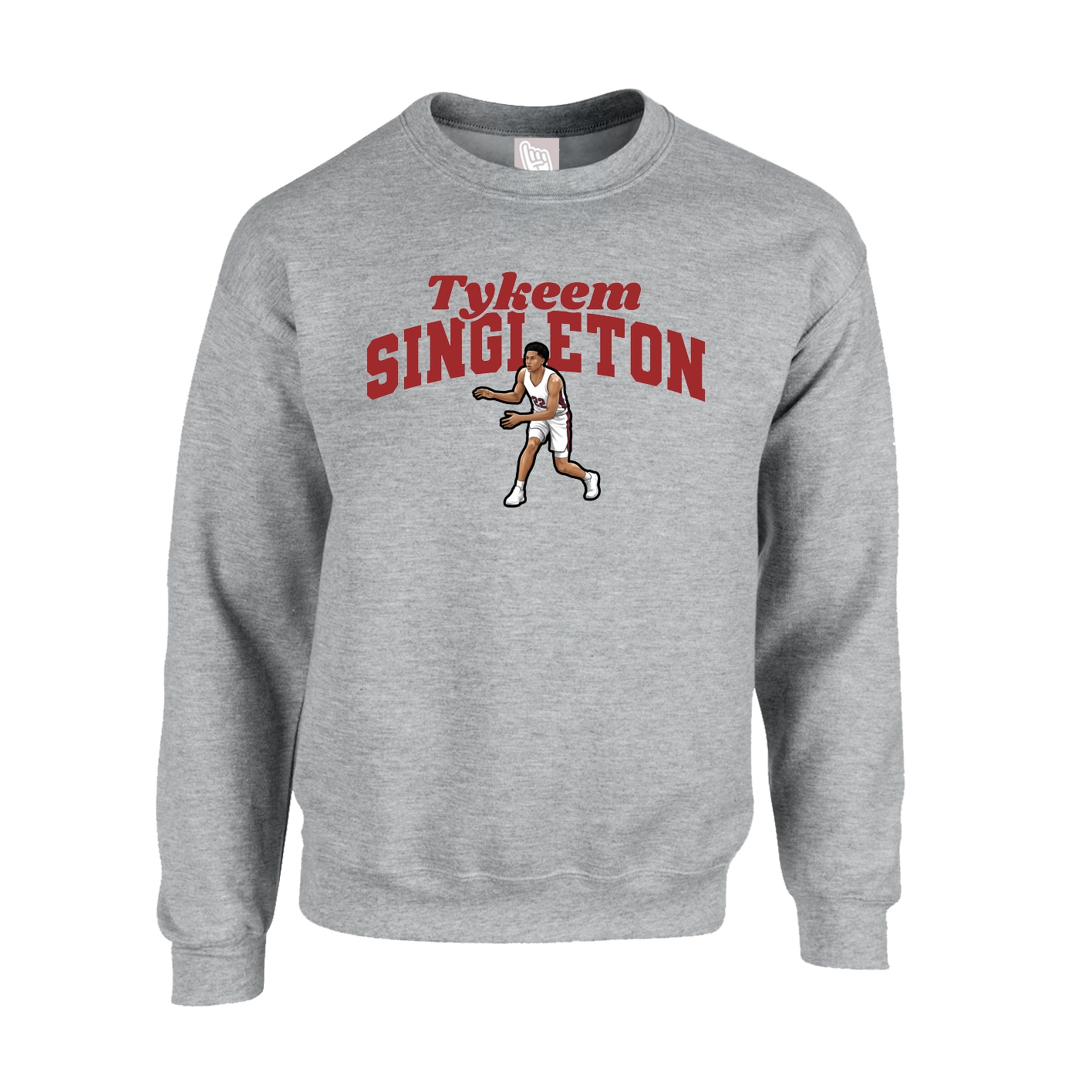 Fleece Crew — Signature Arch in Grey