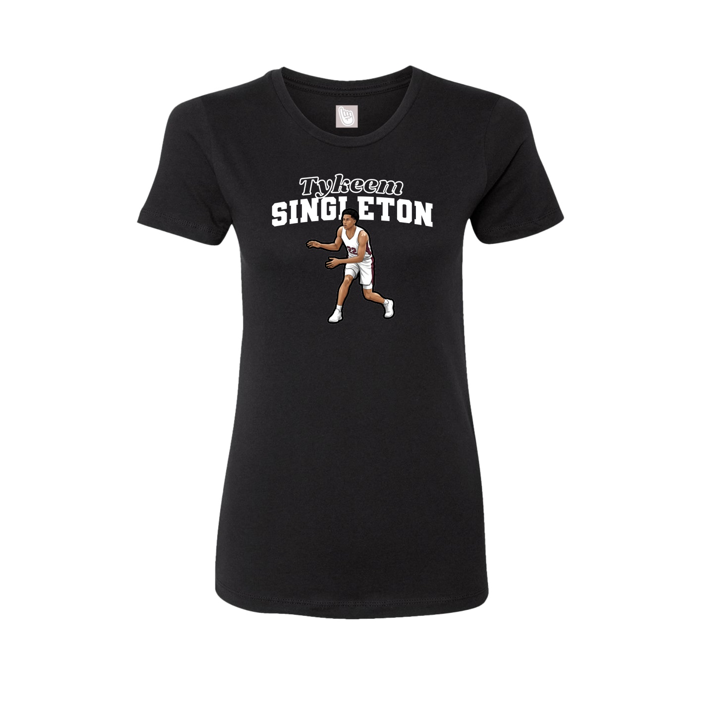 Fitted Women's Tee — Name Arch in Black