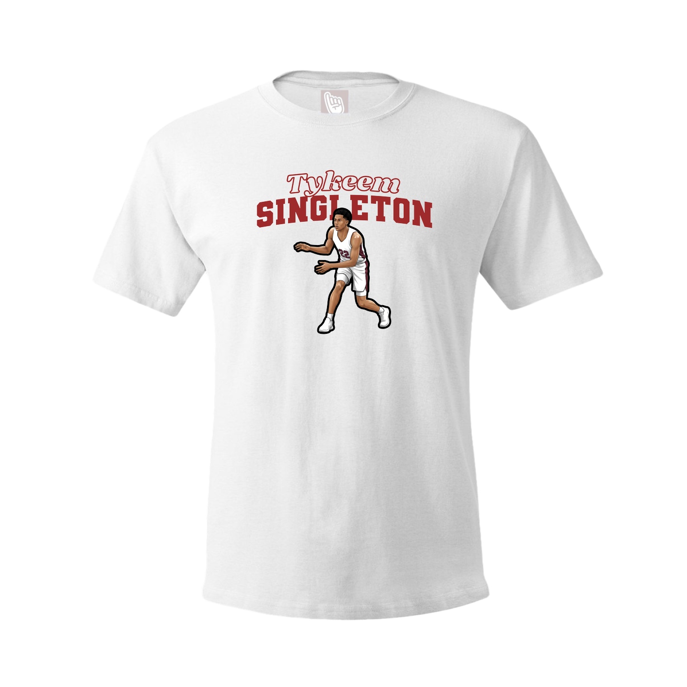 Youth Tee — Name Arch in White