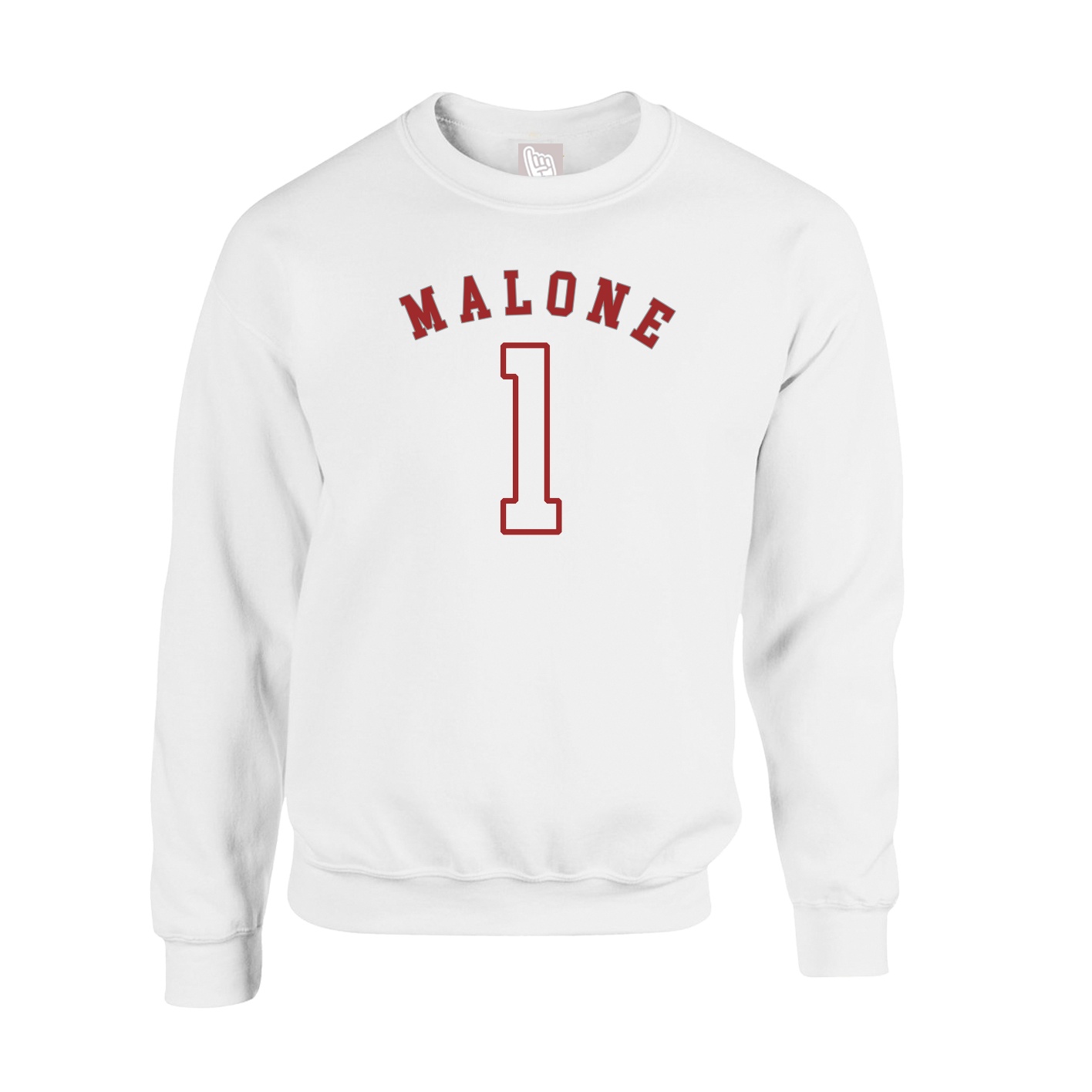 Fleece Crew — Shirsey Arch in White