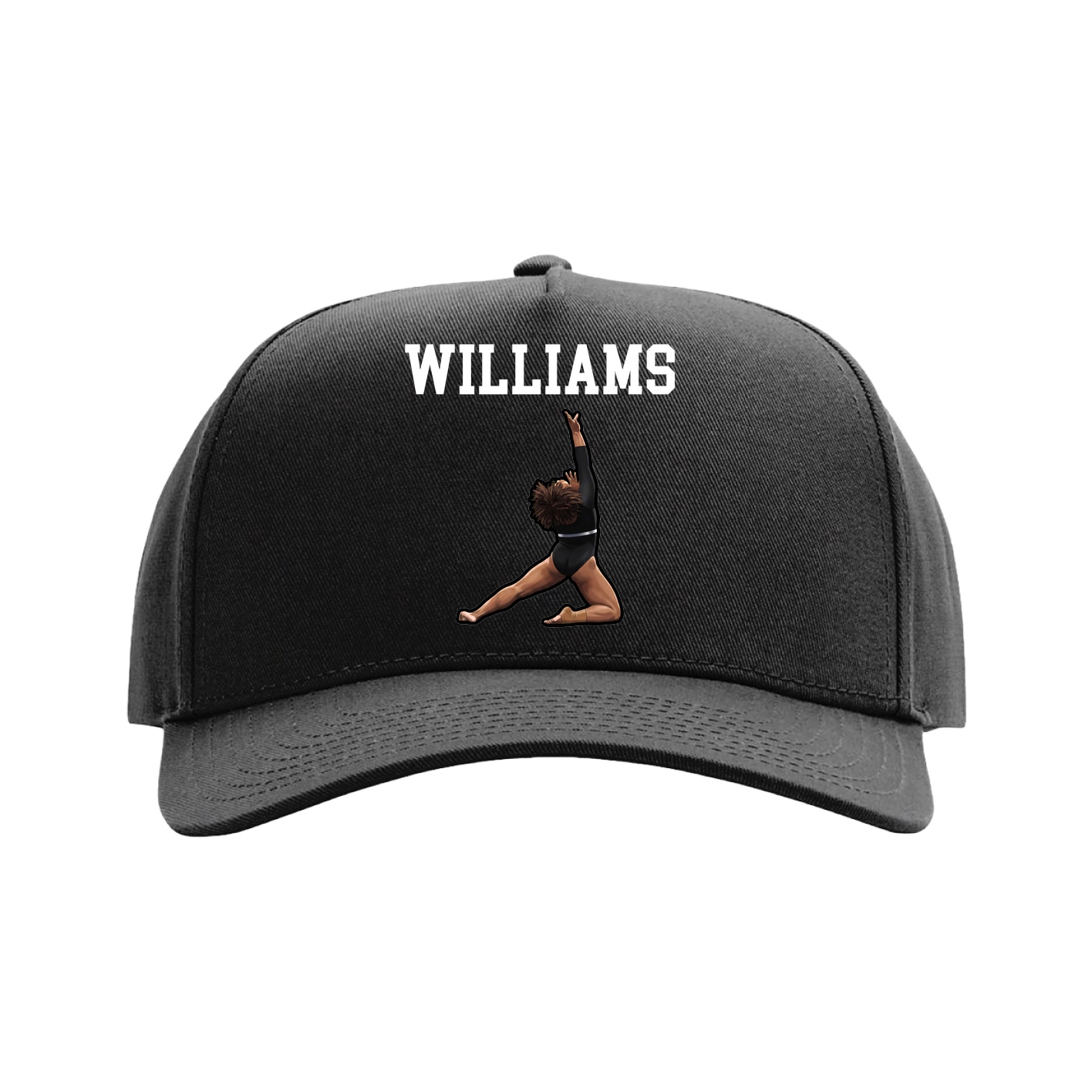 Full Fabric Five-Panel Champ Cap — Shirsey in Black