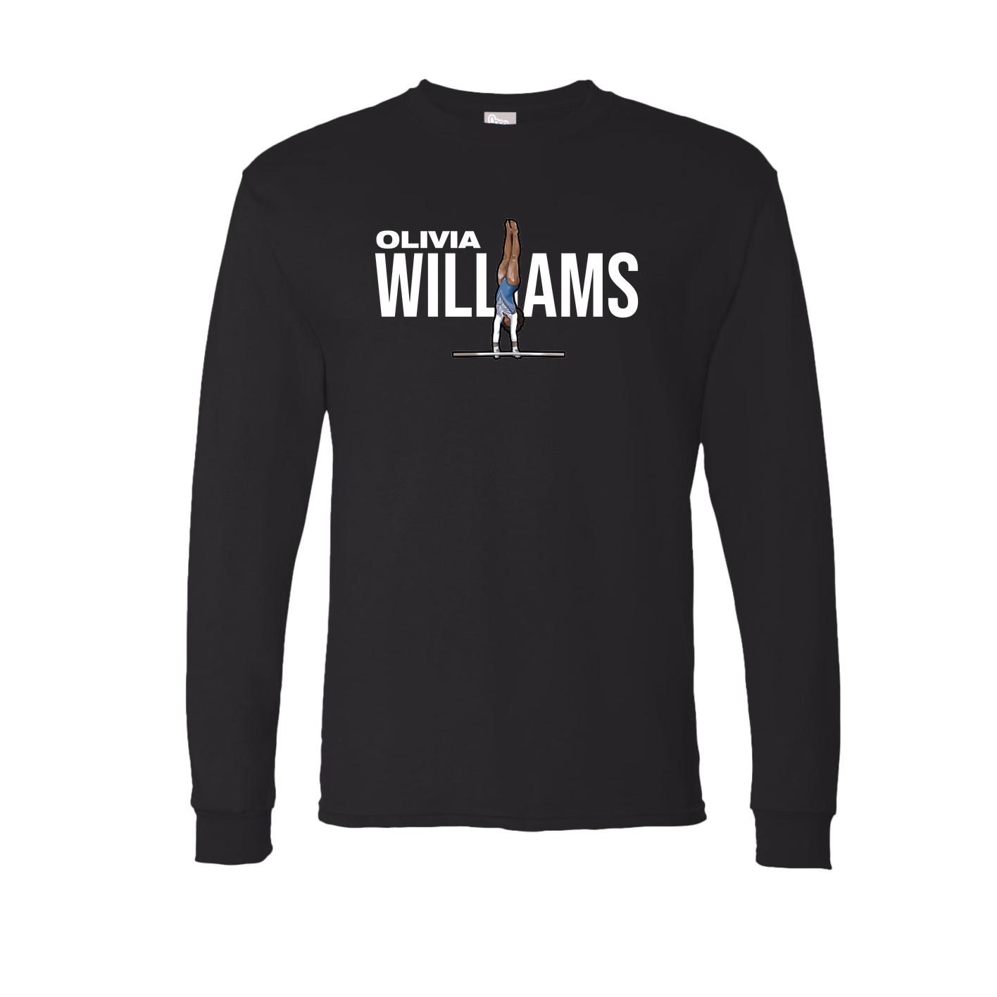 Long Sleeve Tee — Player Name in Black