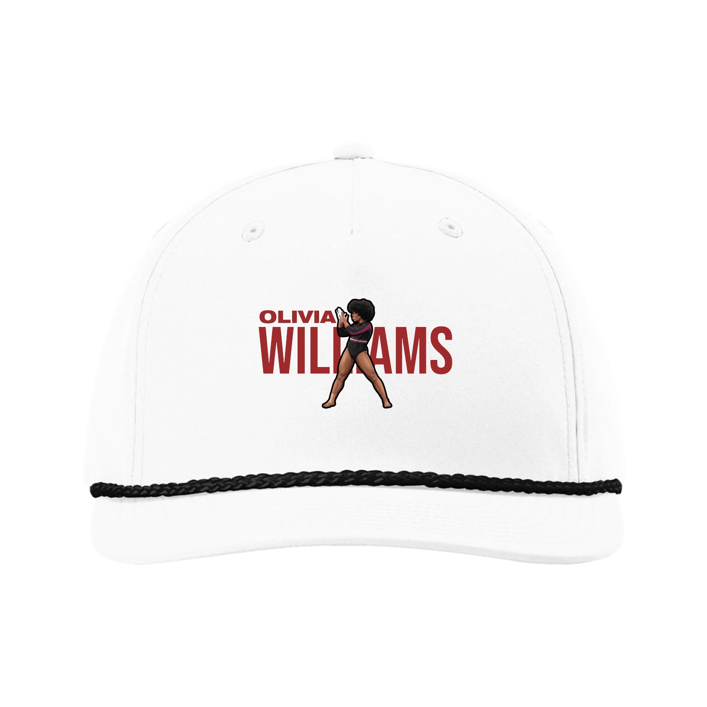 Five-Panel Classic Rope Cap — Player Name in White