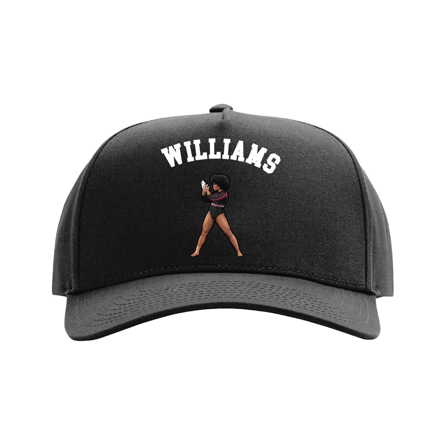 Full Fabric Five-Panel Champ Cap — Shirsey Arch in Black