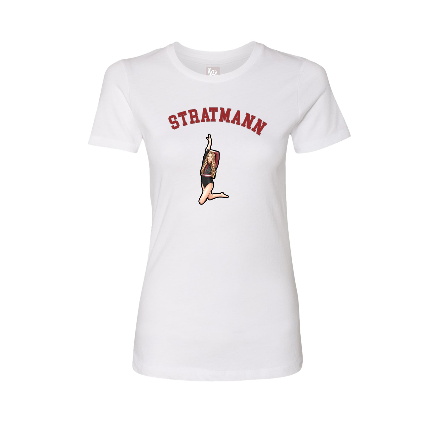 Fitted Women's Tee — Shirsey Arch in White