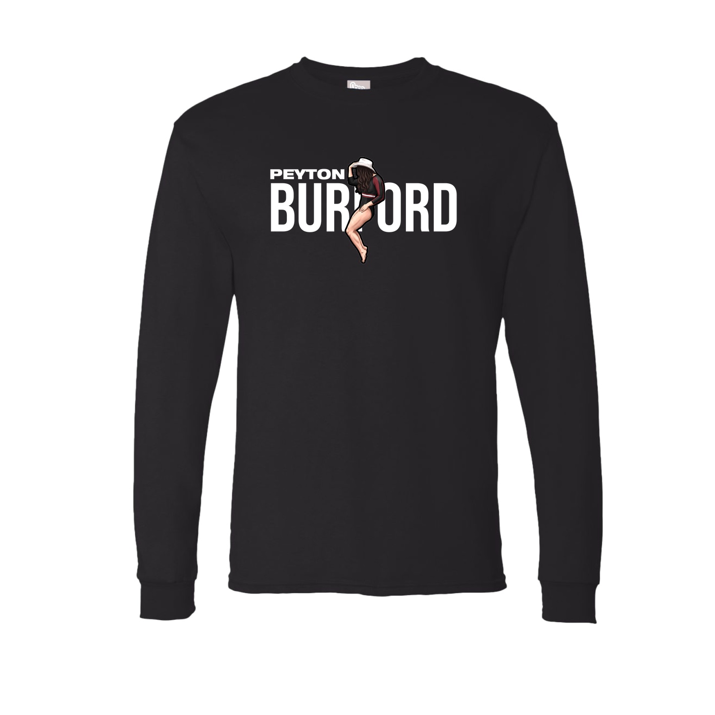 Long Sleeve Tee — Player Name in Black