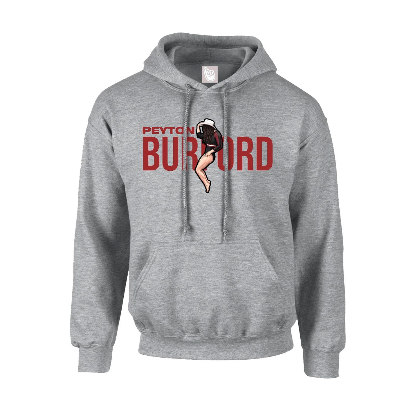 Youth Hoodie — Player Name in Grey
