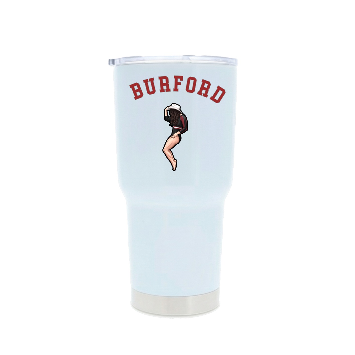30oz Stainless Steel Tumbler — Shirsey Arch in White