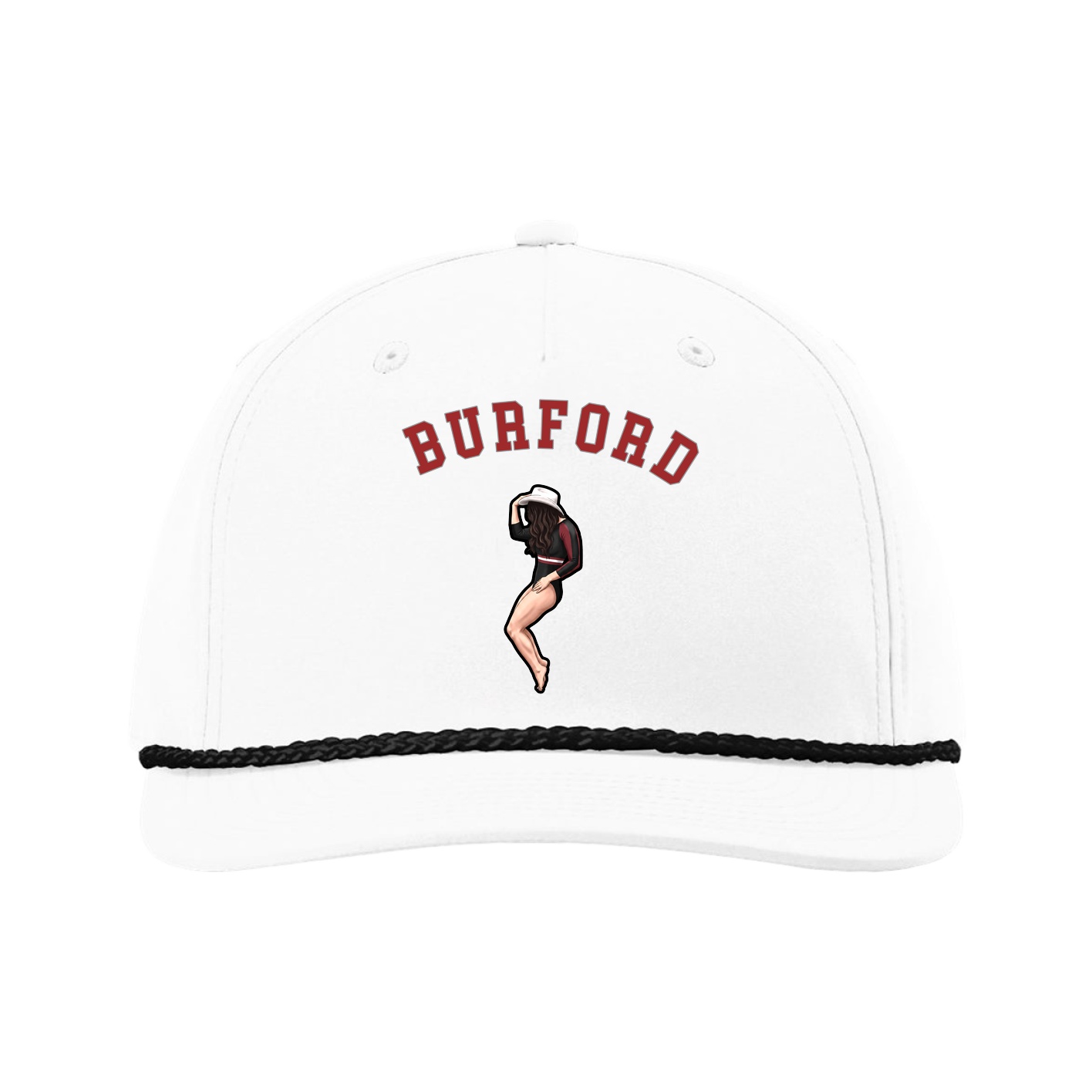 Five-Panel Classic Rope Cap — Shirsey Arch in White