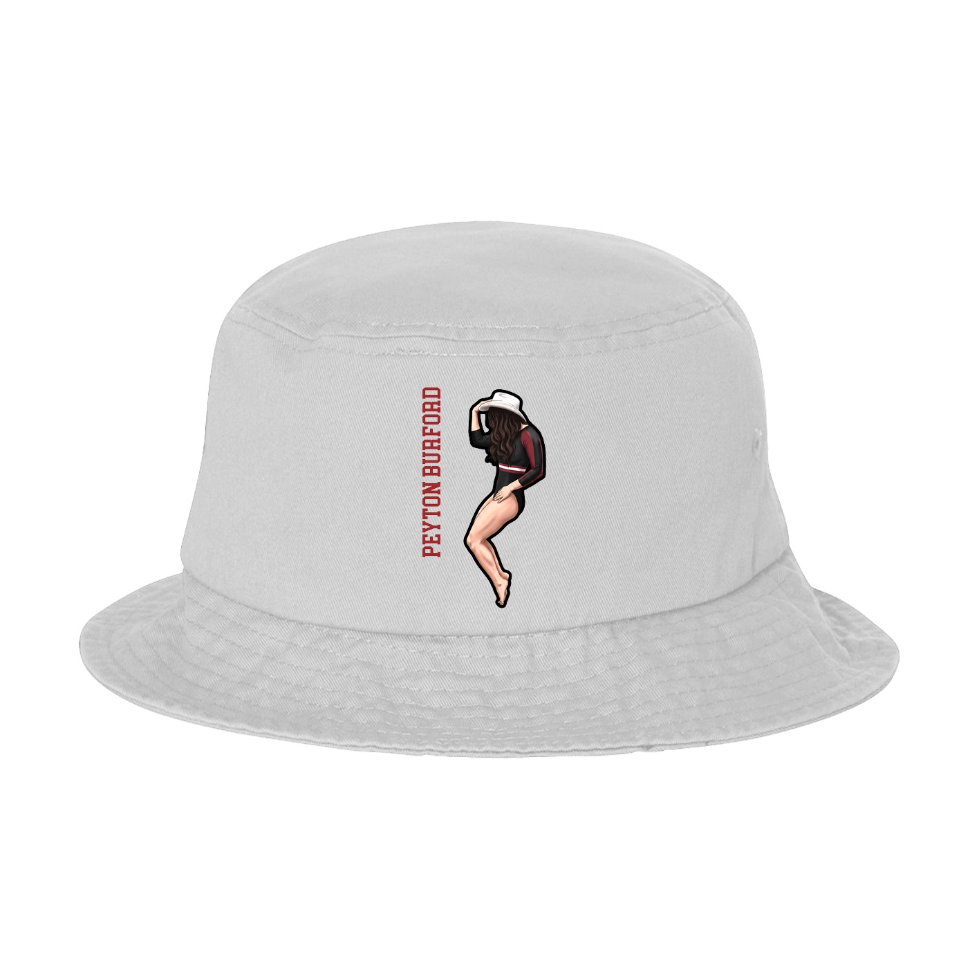 Bucket Cap — Name Vertical in White