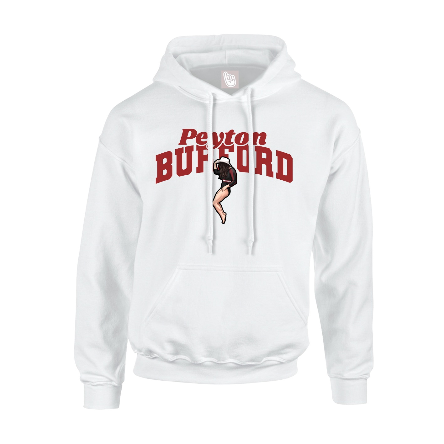 Youth Hoodie — Signature Arch in White