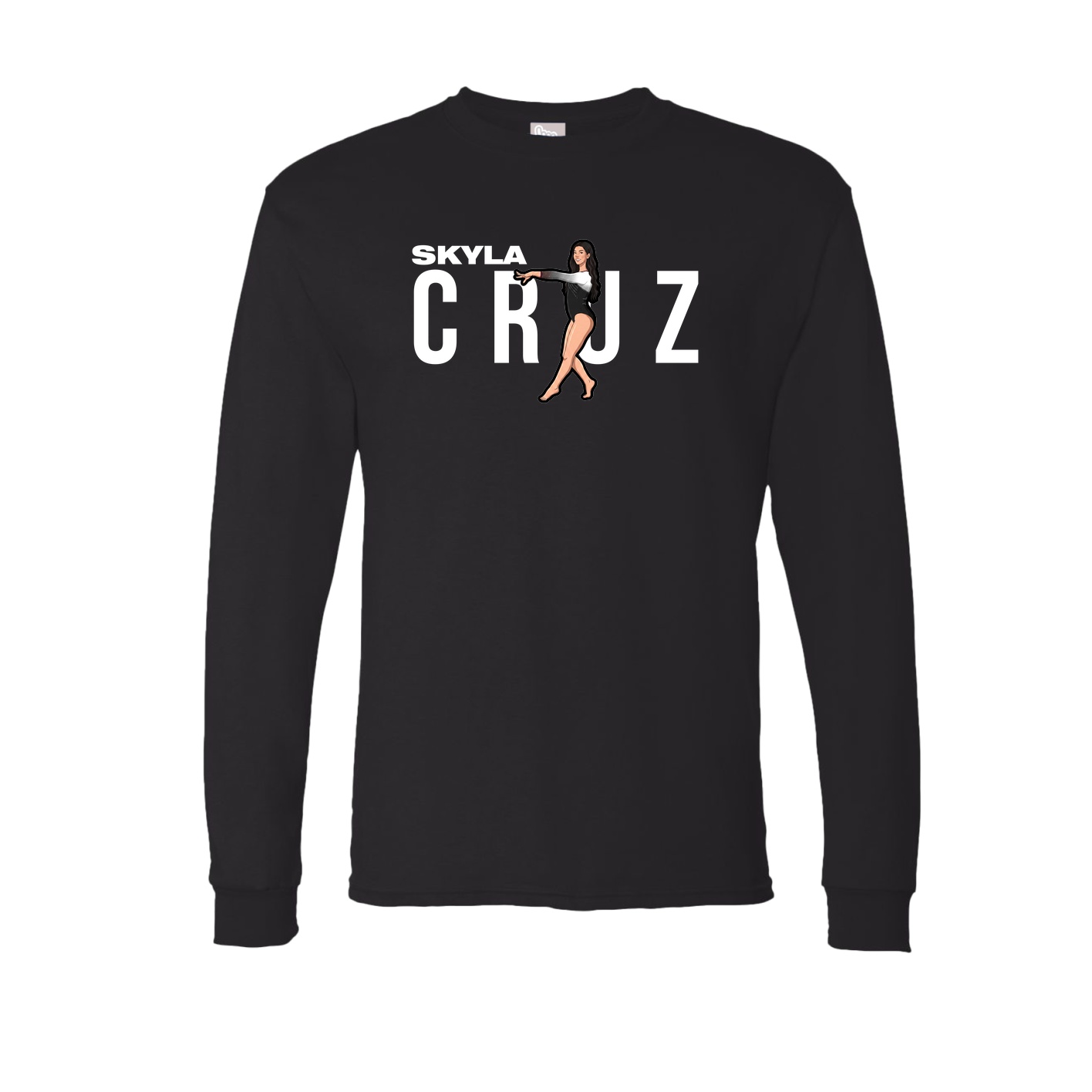 Long Sleeve Tee — Player Name in Black