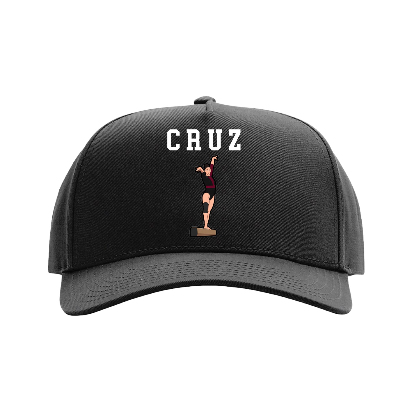 Full Fabric Five-Panel Champ Cap — Shirsey in Black