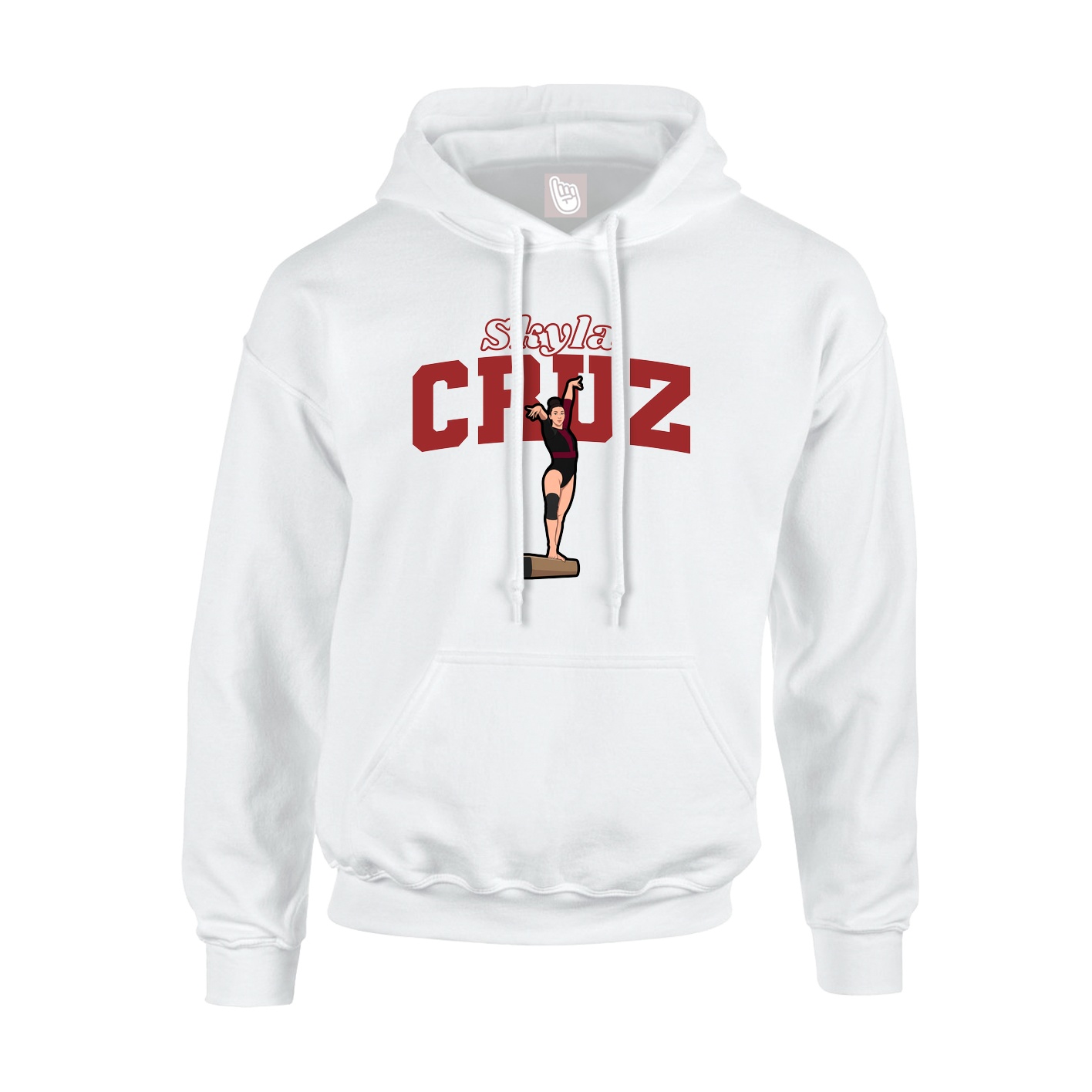 Hoodie — Name Arch in White