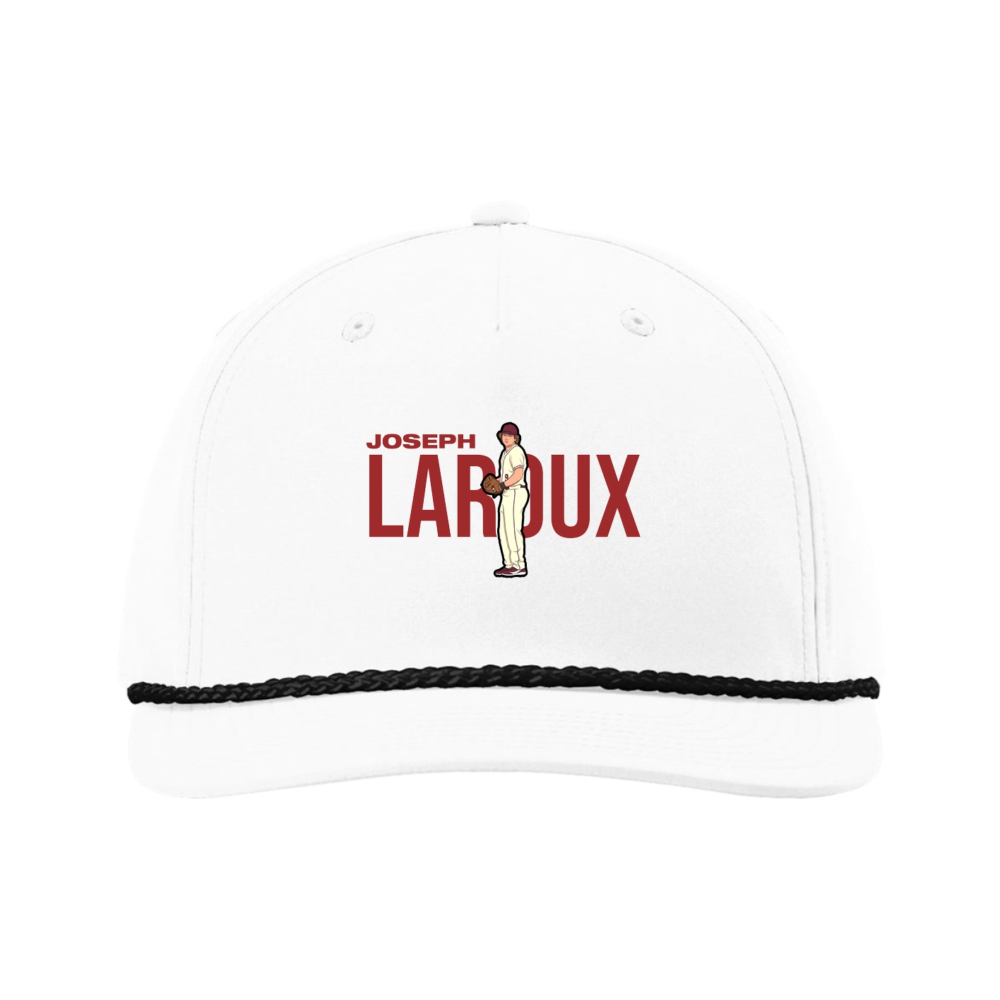 Five-Panel Classic Rope Cap — Player Name in White