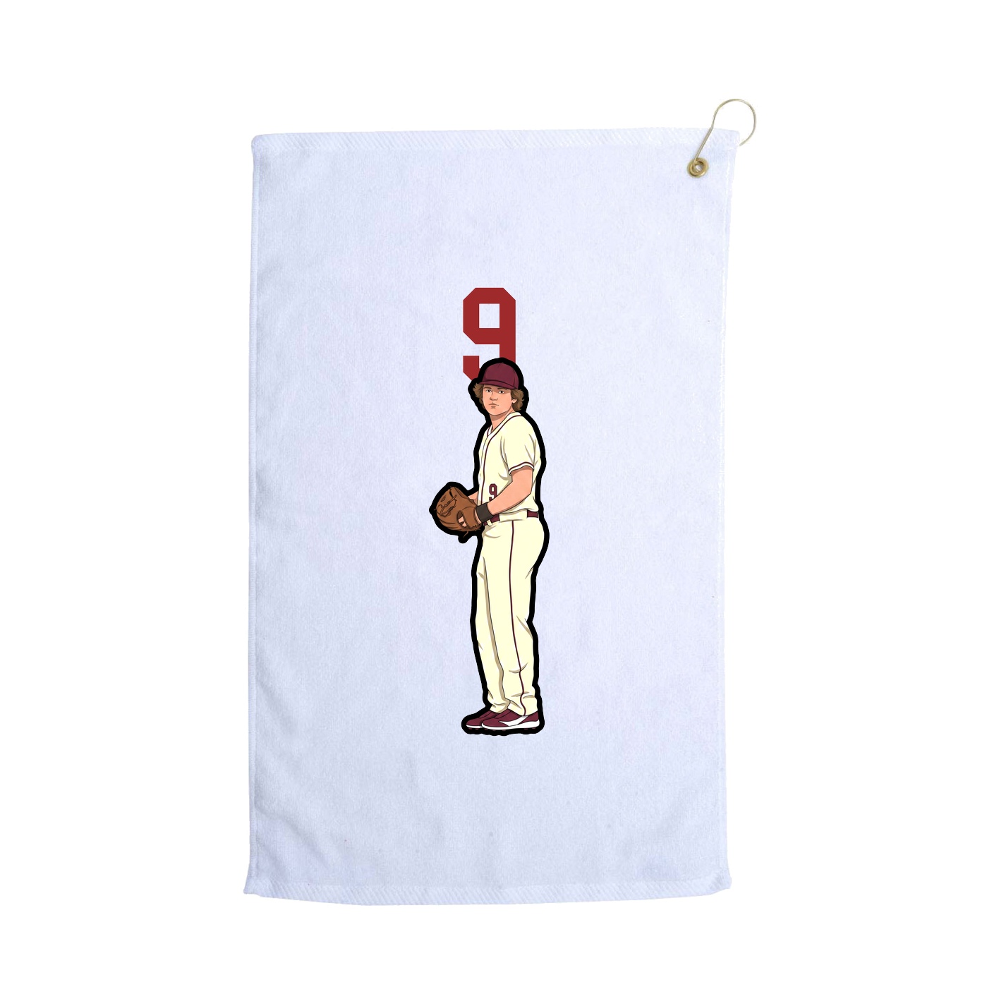 Golf Towel — Number Top in White