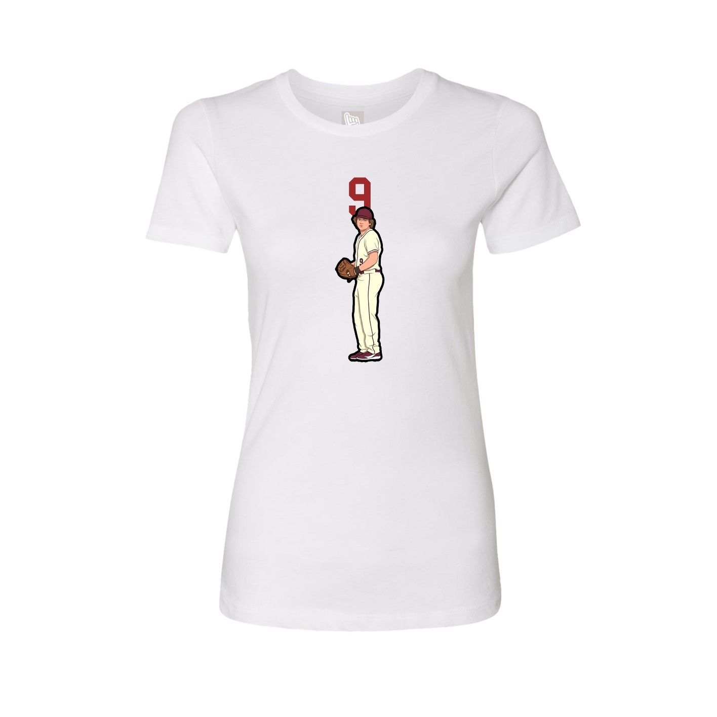 Fitted Women's Tee — Number Top in White