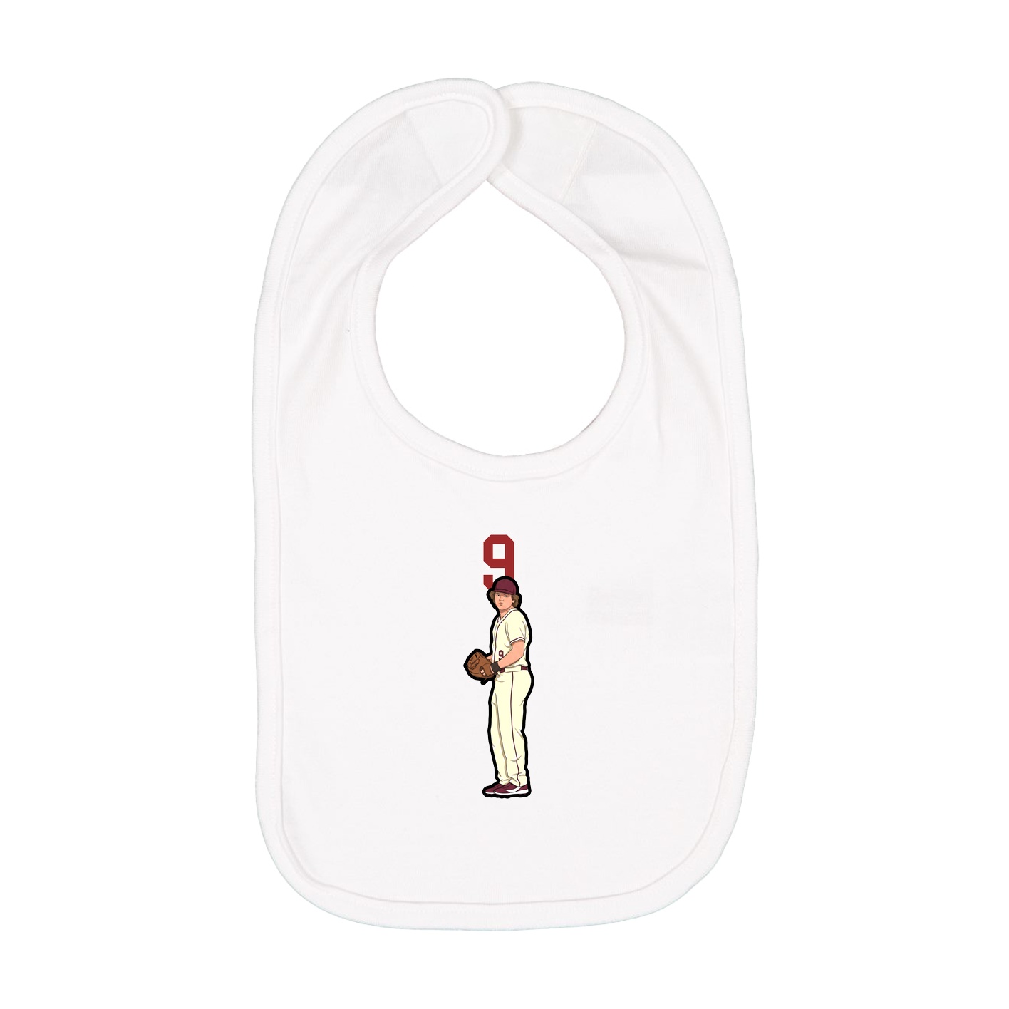 Infant Bib — Number Top in White