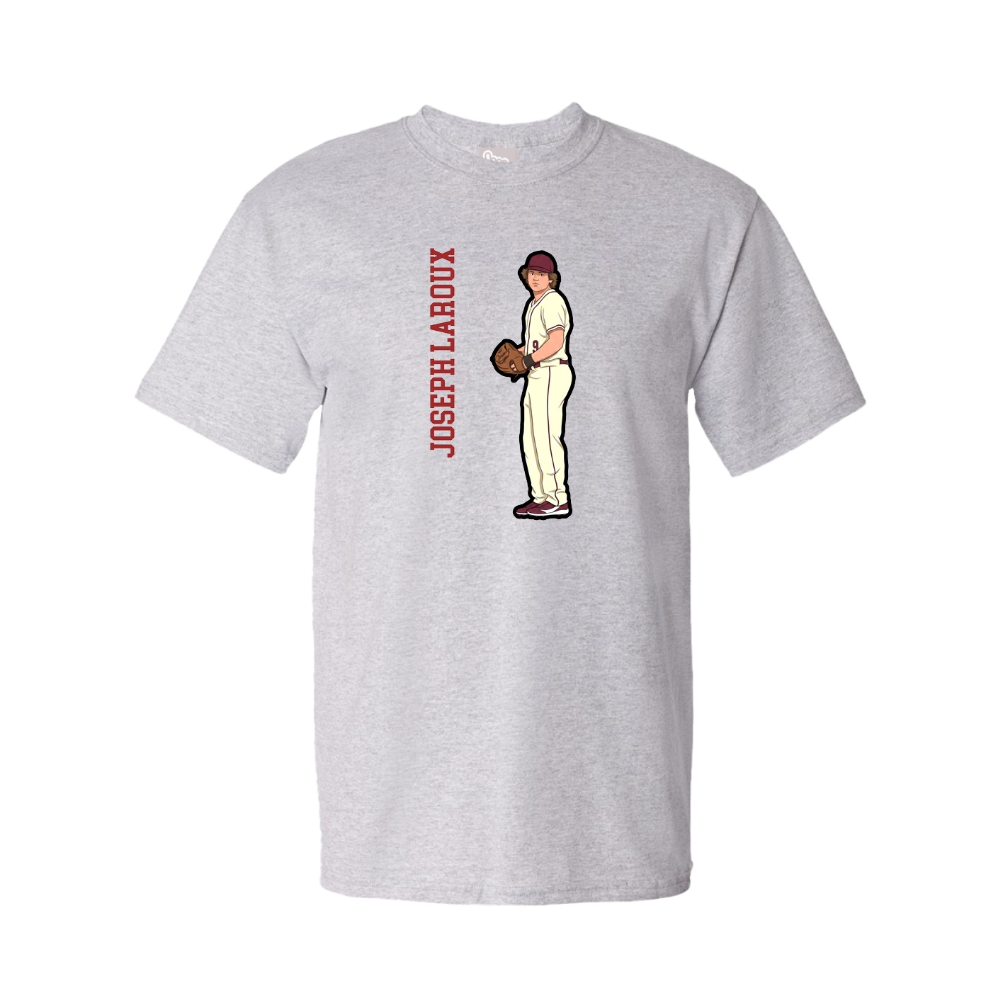 Tee — Name Vertical in Grey