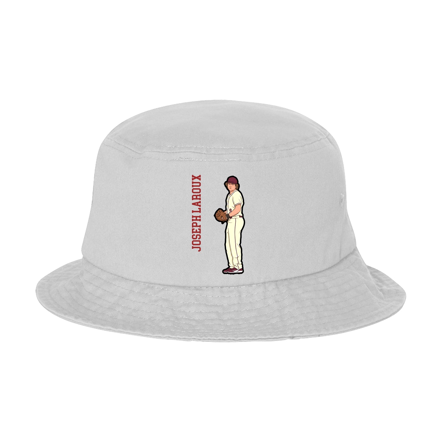 Bucket Cap — Name Vertical in White