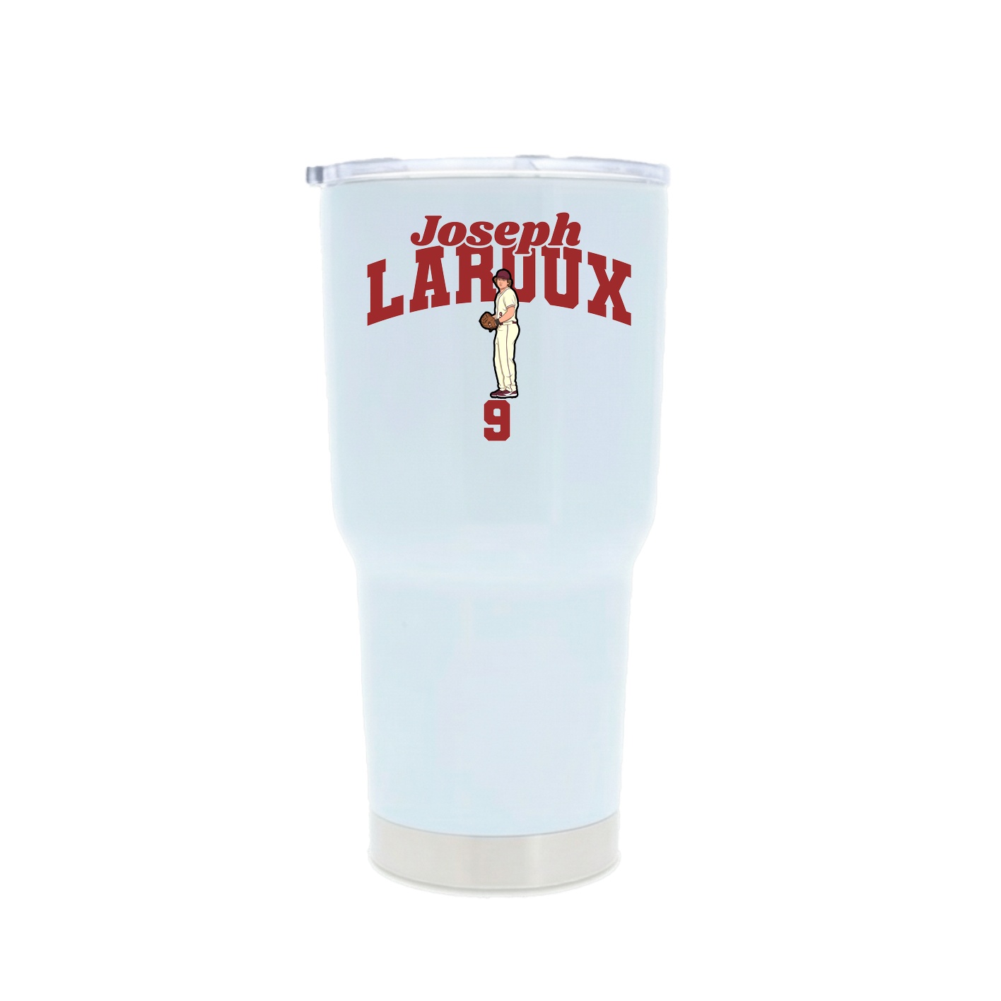 30oz Stainless Steel Tumbler — Signature Arch in White