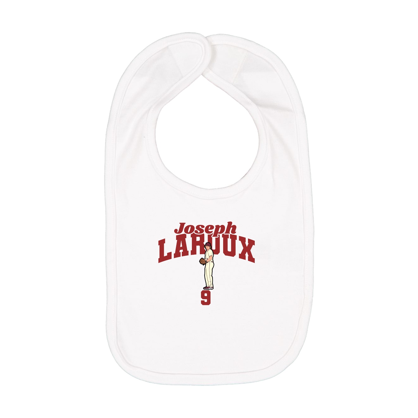 Infant Bib — Signature Arch in White