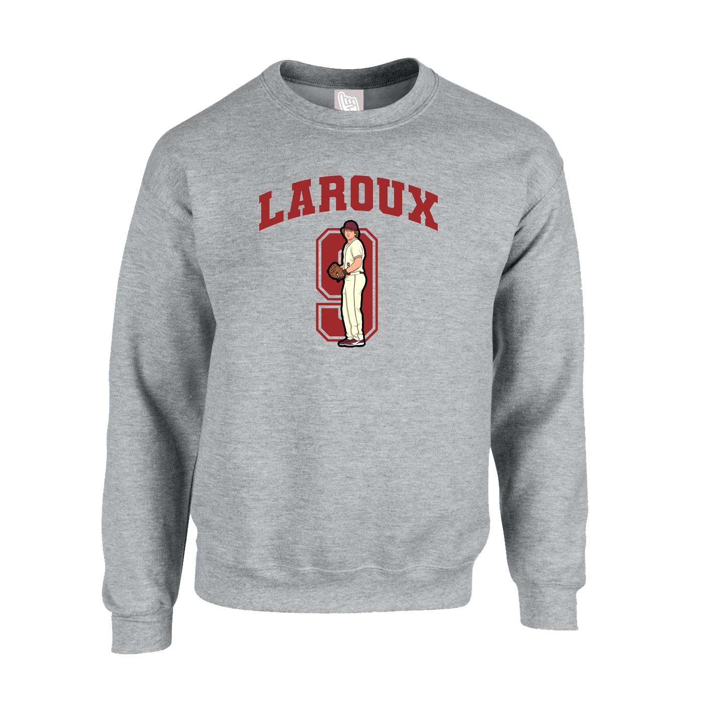 Fleece Crew — Number in Grey