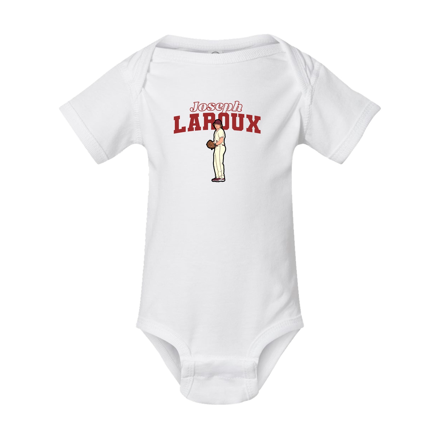 Baby Onesie — Name Arch in White
