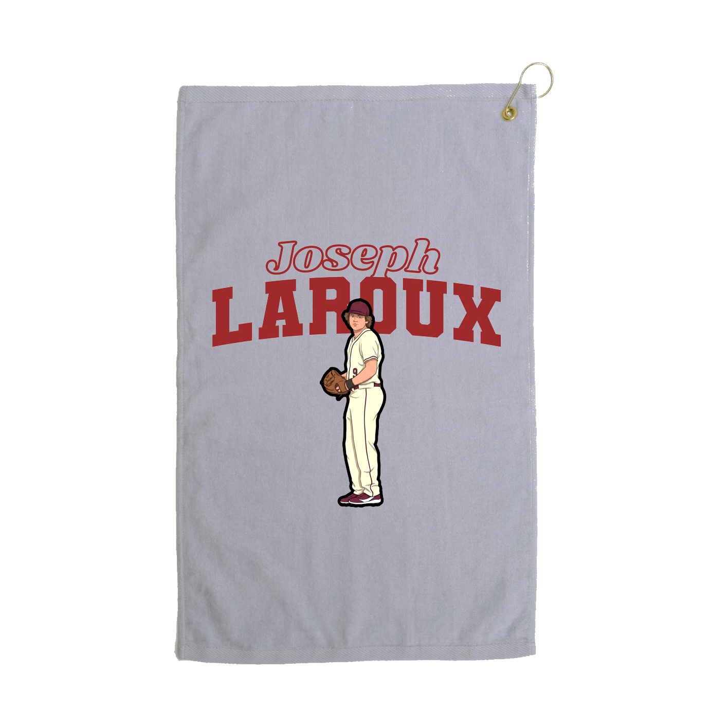 Golf Towel — Name Arch in Grey