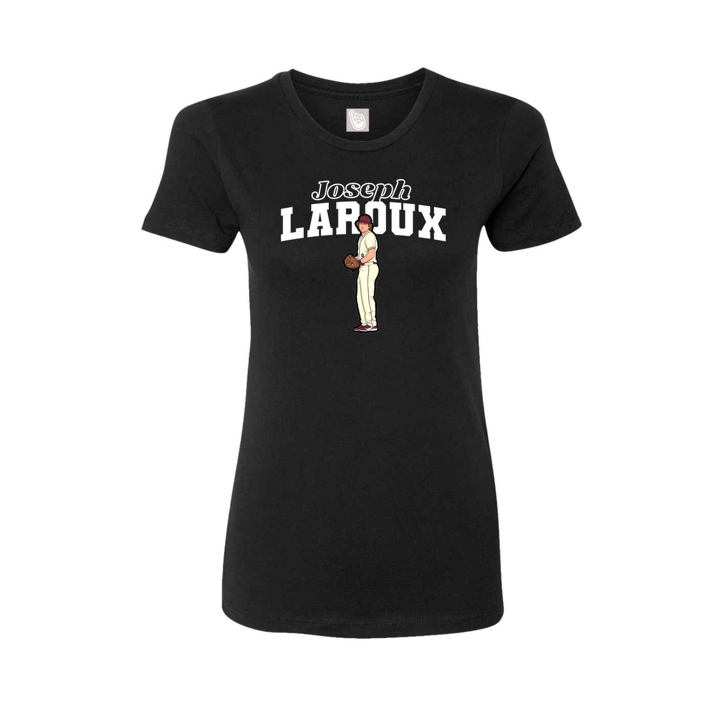 Fitted Women's Tee — Name Arch in Black