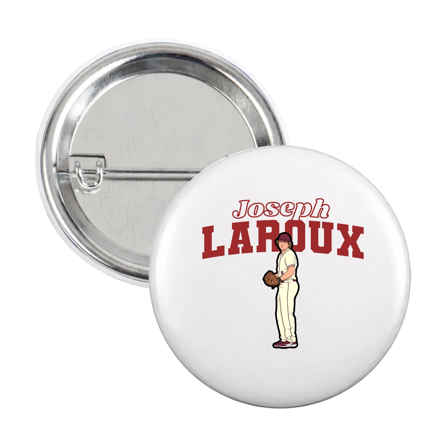 Game Day Button — Name Arch in White