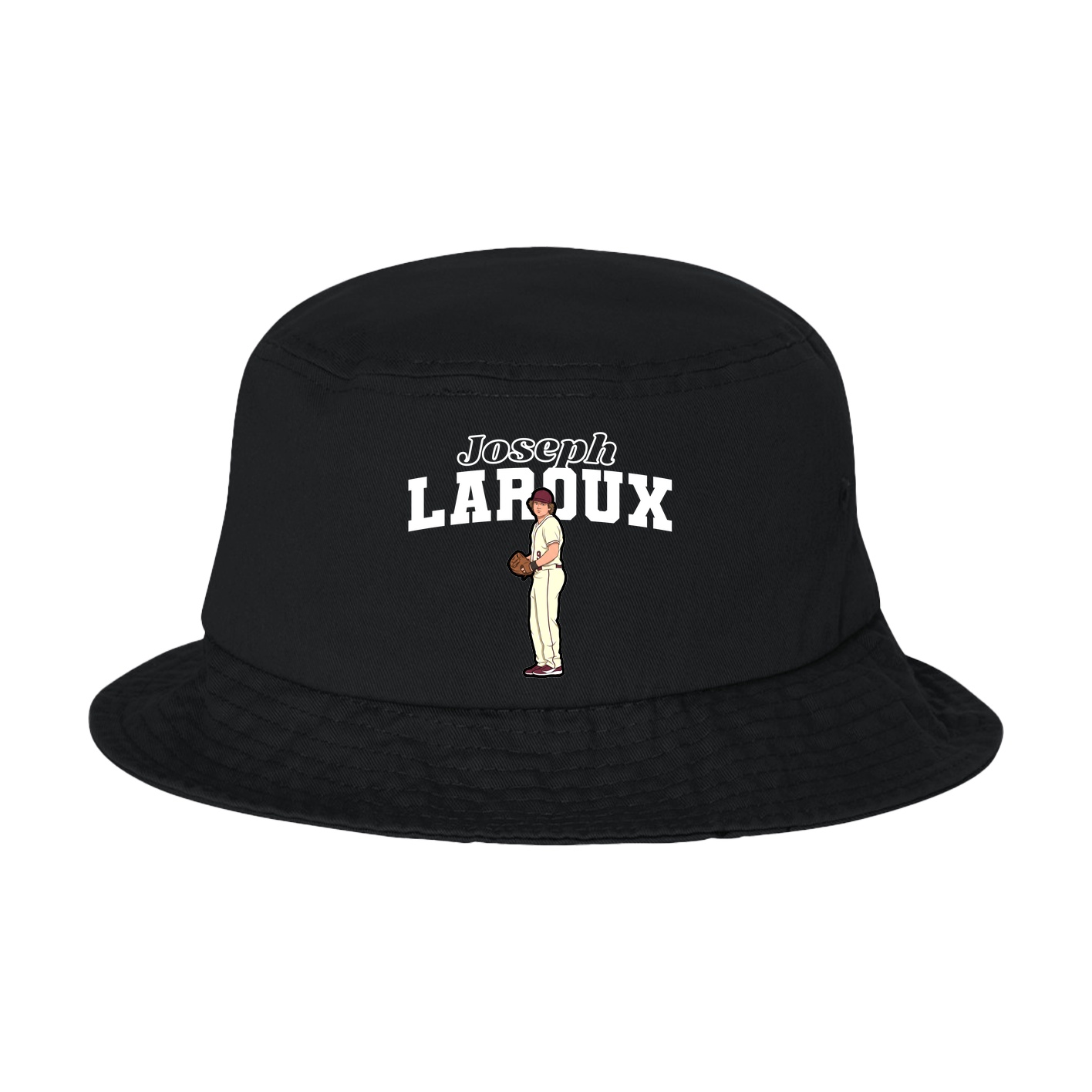 Bucket Cap — Name Arch in Black