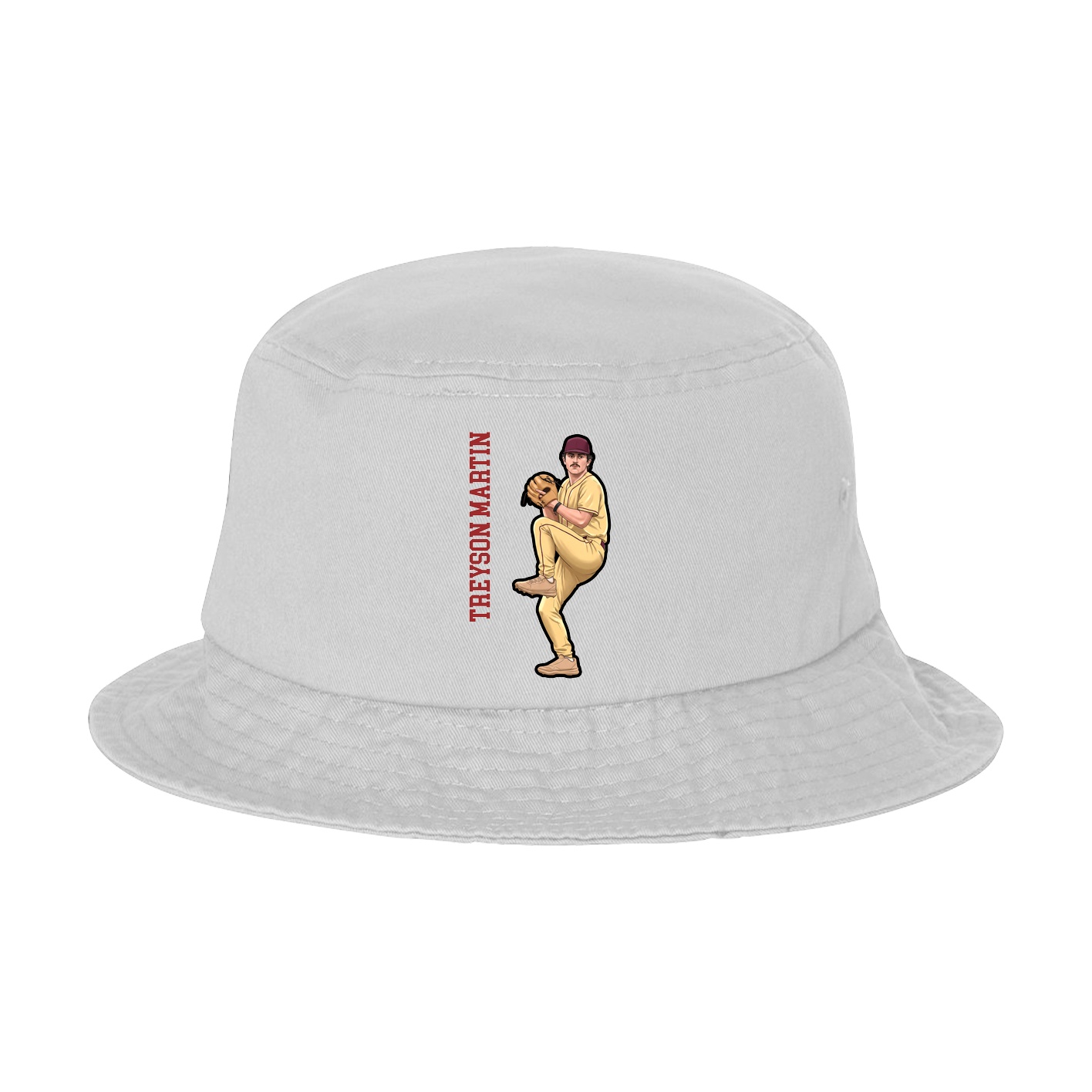 Bucket Cap — Name Vertical in White