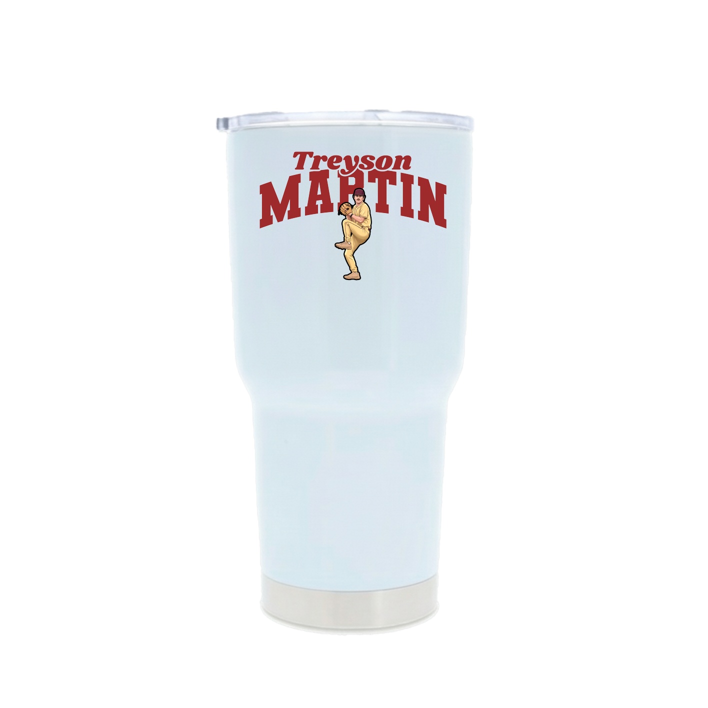 30oz Stainless Steel Tumbler — Signature Arch in White